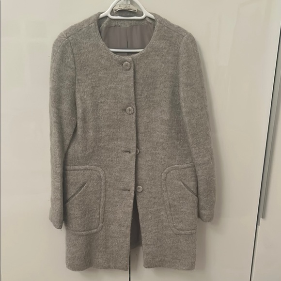 Women's Grey Wool Mix Coat - Picture 1 of 1